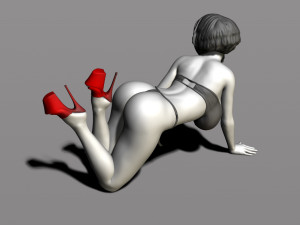 pretty woman on her knees 3D Принт Модель