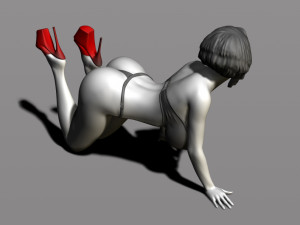 pretty woman on her knees 3D Принт Модель