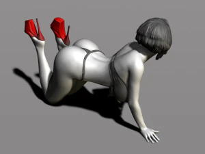 bella donna in ginocchio Modello di stampa 3D
