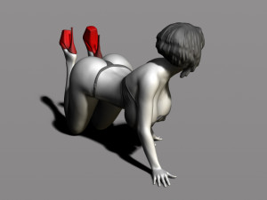 pretty woman on her knees 3D Принт Модель