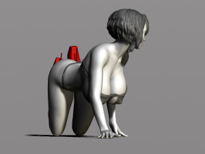 pretty woman on her knees 3D Принт Модель