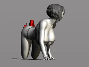 bella donna in ginocchio Modello di stampa 3D
