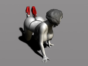 pretty woman on her knees 3D Принт Модель