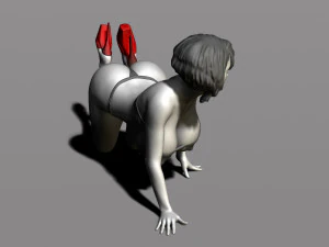 bella donna in ginocchio Modello di stampa 3D