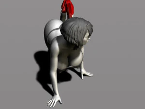 bella donna in ginocchio Modello di stampa 3D