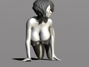 bella donna in ginocchio Modello di stampa 3D