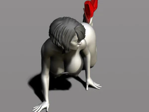 bella donna in ginocchio Modello di stampa 3D