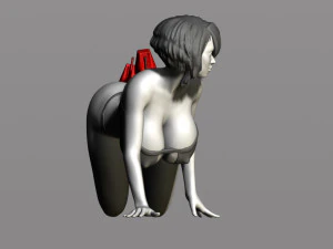 bella donna in ginocchio Modello di stampa 3D