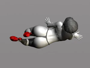 bella donna in ginocchio Modello di stampa 3D