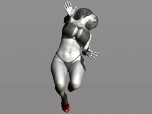 bella donna in ginocchio Modello di stampa 3D