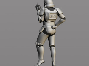 imperial stormtrooper 3Dプリントモデル