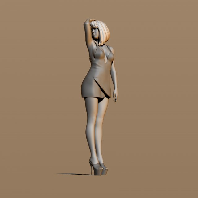 pretty woman part 7 3D Baskı Modeli .c4d .max .obj .3ds .fbx .stl .blend 