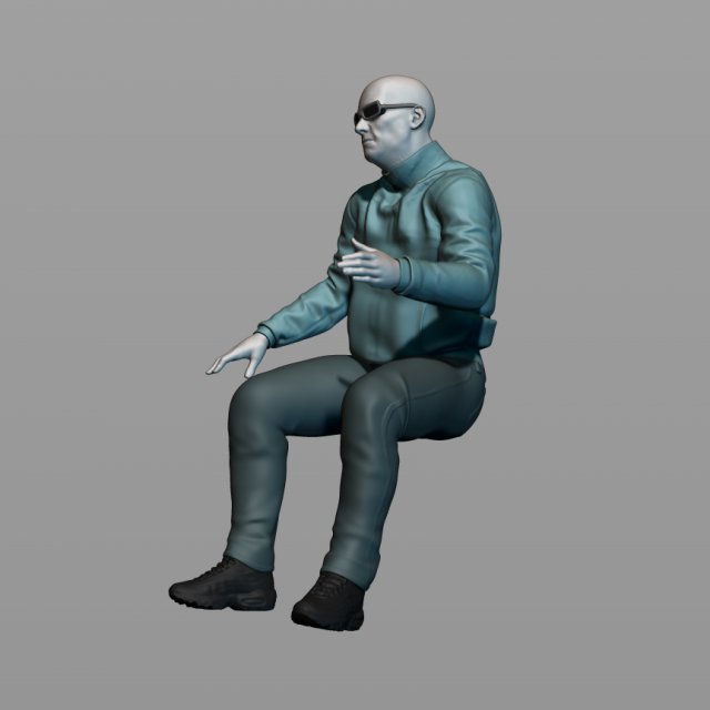 truck driver 3D Print Model .c4d .max .obj .3ds .fbx .stl .blend 