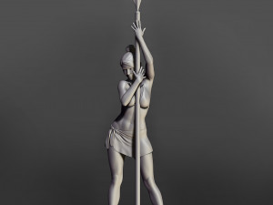 girl with an oar 3Dプリントモデル