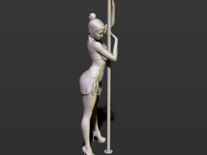 girl with an oar 3D Принт Модель