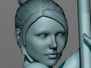 girl with an oar 3D Принт Модель
