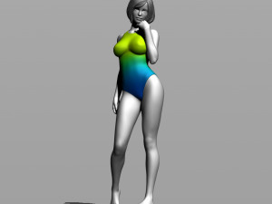 pretty girl in a swimsuit 3D 打印模型