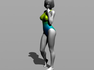 pretty girl in a swimsuit 3D 打印模型