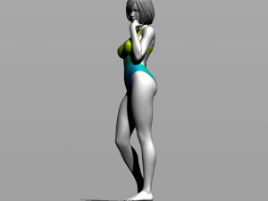 pretty girl in a swimsuit 3D 打印模型
