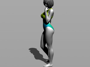 pretty girl in a swimsuit 3D 打印模型