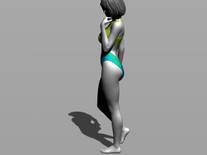 pretty girl in a swimsuit 3D 打印模型