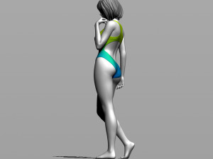 pretty girl in a swimsuit 3D 打印模型