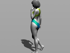 pretty girl in a swimsuit 3D 打印模型