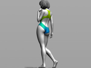 pretty girl in a swimsuit 3D 打印模型