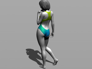 pretty girl in a swimsuit 3D 打印模型