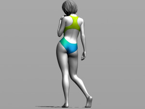 pretty girl in a swimsuit 3D 打印模型
