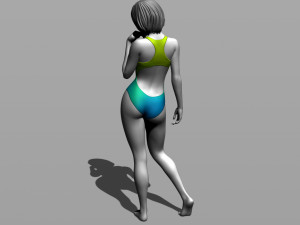 pretty girl in a swimsuit 3D 打印模型
