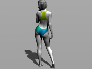 pretty girl in a swimsuit 3D 打印模型