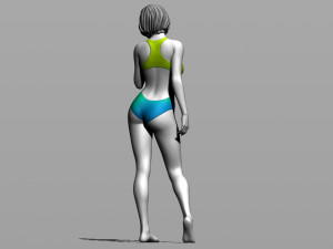 pretty girl in a swimsuit 3D 打印模型