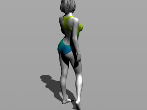 pretty girl in a swimsuit 3D 打印模型
