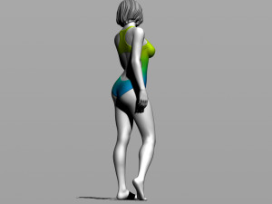 pretty girl in a swimsuit 3D 打印模型