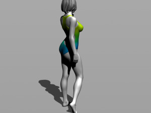 pretty girl in a swimsuit 3D 打印模型