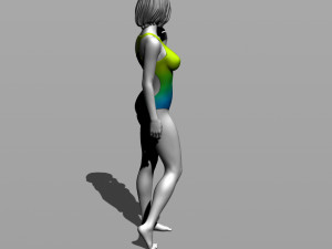 pretty girl in a swimsuit 3D 打印模型