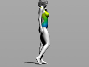 pretty girl in a swimsuit 3D 打印模型