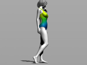 pretty girl in a swimsuit 3D 打印模型