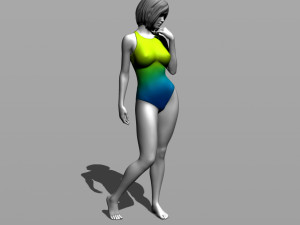 pretty girl in a swimsuit 3D 打印模型