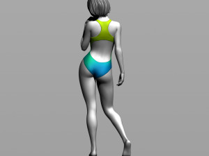 pretty girl in a swimsuit 3D 打印模型