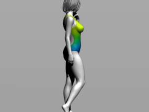 pretty girl in a swimsuit 3D 打印模型