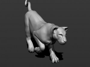 tiger 4 poses 3D-Druckmodell