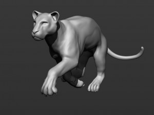 tiger 4 poses 3D-Druckmodell