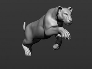 tiger 4 poses 3D-Druckmodell