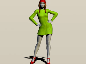 girl in a hoodie 3D Print Model