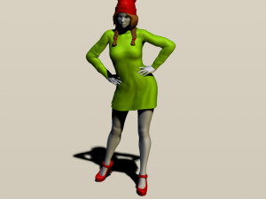girl in a hoodie 3Dプリントモデル
