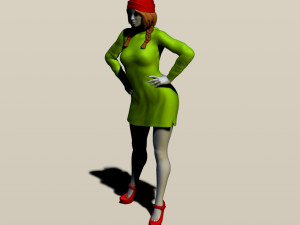 girl in a hoodie 3Dプリントモデル