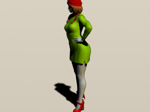 girl in a hoodie 3Dプリントモデル