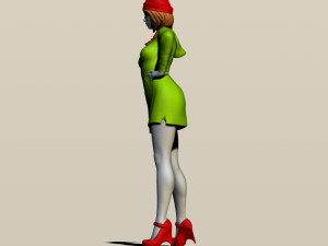 girl in a hoodie 3Dプリントモデル
